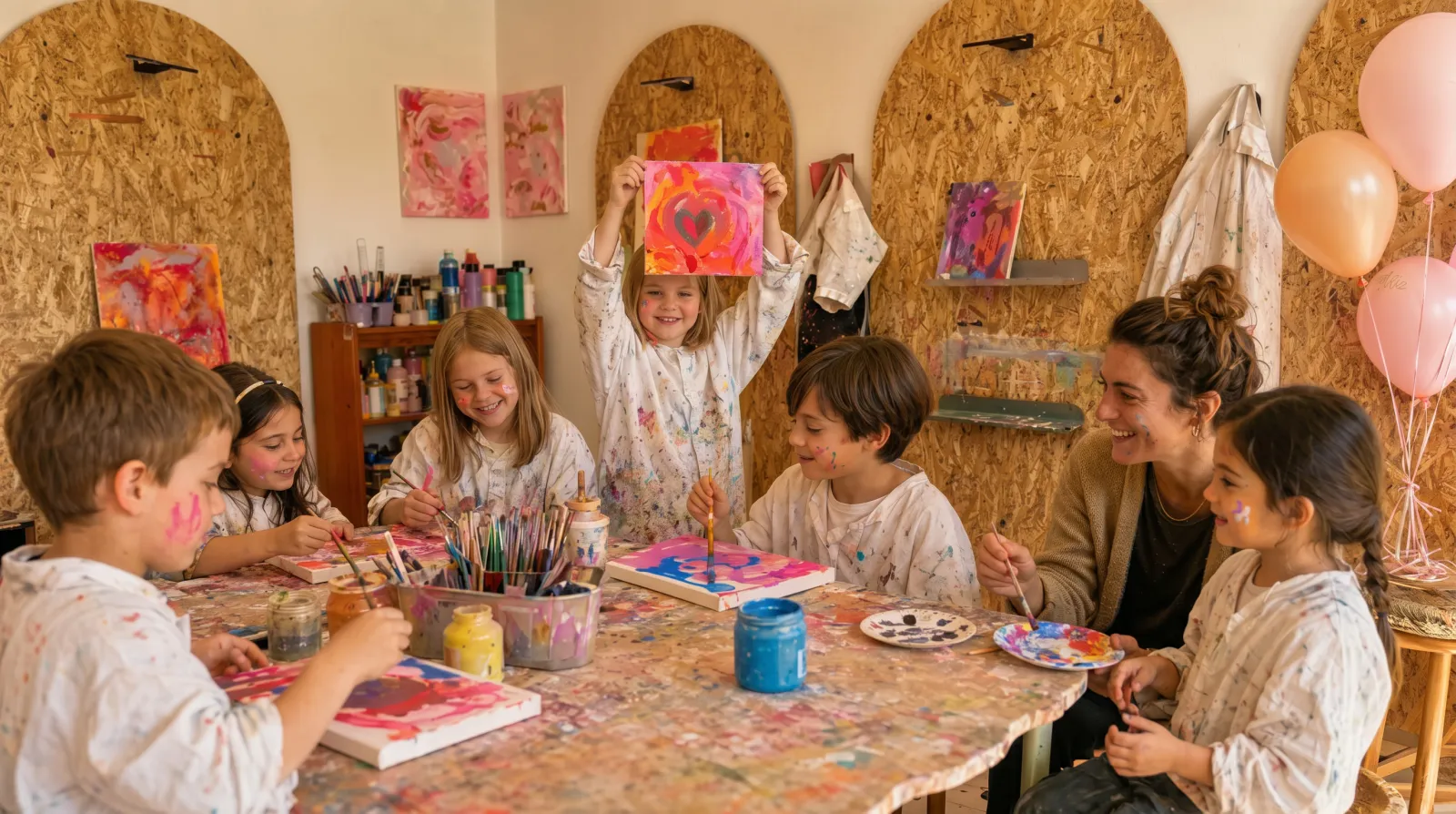 Kreativer Kindergeburtstag im moodArt Studio